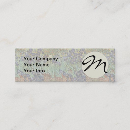 Carte De Visite Mini Iris de Van Gogh Peinture Impressionniste (Devant)