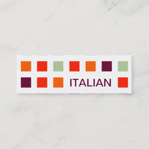 Carte De Visite Mini ITALIEN (carrés modernes)