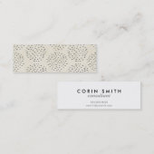 Carte De Visite Mini Ivoire moderne de points et copie minuscule noire (Devant / Derrière)