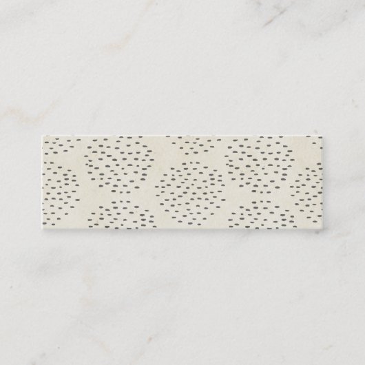 Carte De Visite Mini Ivoire moderne de points et copie minuscule noire (Devant)