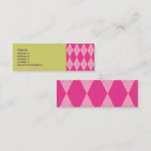 Carte De Visite Mini Jacquard rose (Devant / Derrière)