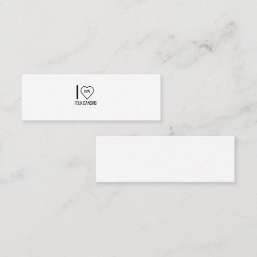 CARTE DE VISITE MINI J'ADORE DANSER (Devant / Derrière)