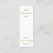 Carte De Visite Mini J'adore traîner avec toi ! Signet Valentine (Dos)