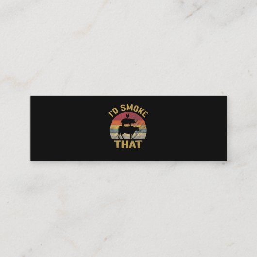 Carte De Visite Mini J'Ai Fumé Ce Dégustation De Viande De Fumeur De BB (Devant)