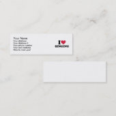 Carte De Visite Mini J'aime chanter (Devant / Derrière)