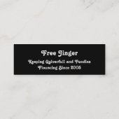 Carte De Visite Mini J'aime Jinger libre (Dos)