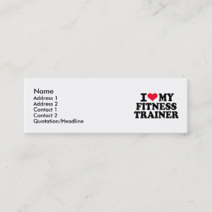 Carte De Visite Mini J'aime l'entraîneur de forme physique