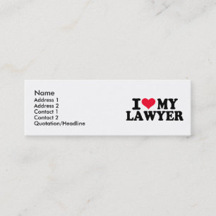 Carte De Visite Mini J'aime mon avocat