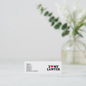 Carte De Visite Mini J'aime mon avocat (Debout devant)