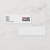 Carte De Visite Mini J'aime mon Baker (Devant / Derrière)