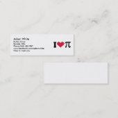 Carte De Visite Mini J'aime pi (Devant / Derrière)