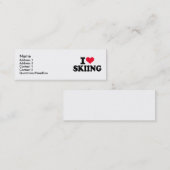 Carte De Visite Mini J'aime skier (Devant / Derrière)