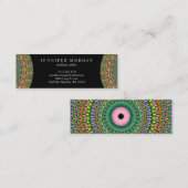 Carte De Visite Mini Jardin de la jungle vive Mandala Mini Carte de vis (Devant / Derrière)