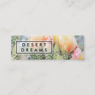 Carte De Visite Mini Jardin du désert Fleur sauvage jaune Photo Voyage