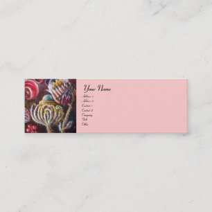 Carte De Visite Mini JARDIN FLEURI DE MELISSA Colorful Floral