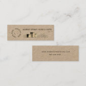 Carte De Visite Mini Jardin Miel Kraft Flower Hives Gold Heart Bees (Devant / Derrière)