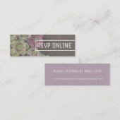 Carte De Visite Mini Jardin MODERNE Hellebore Mini carte RSVP Web (Devant / Derrière)