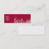 Carte De Visite Mini jardin rouge - maigre (Devant / Derrière)