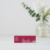 Carte De Visite Mini jardin rouge - maigre (Debout devant)