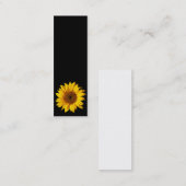 Carte De Visite Mini Jaune de tournesol sur le noir - fleurs (Devant / Derrière)