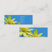 Carte De Visite Mini Jaune et Bleu (Devant / Derrière)