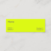 Carte De Visite Mini jaune fluorescent (Devant)