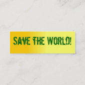 Carte De Visite Mini jaune, phone_recycle, nom, adresse 1, adresse… (Dos)