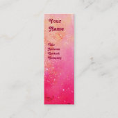 Carte De Visite Mini JEUNE FILLE BEAUTÉ MODE Rouge rose, Fuchsia Blanc (Devant)