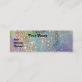 Carte De Visite Mini JEUNES FILLES BEAUTÉ MODE Bleu Vert Étincelles (Devant)