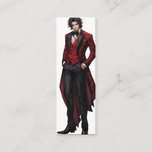 Carte De Visite Mini Joli Anime Gothique (Devant)