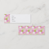 Carte De Visite Mini Joli Pastel Rose Vert Patchwork Design Quilt (Devant / Derrière)