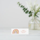 Carte De Visite Mini Joli Rainbow Peach Lavender Boho Babysitter (Debout devant)
