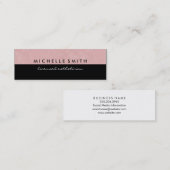 Carte De Visite Mini Joli rose et noir clair (Devant / Derrière)