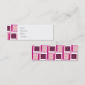 Carte De Visite Mini Joli rose violet Patchwork Quilt Design Cadeaux (Devant / Derrière)