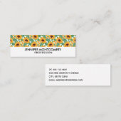 Carte De Visite Mini Joli tournesol Jaune et Motif vert (Devant / Derrière)