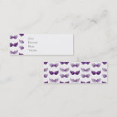 Carte De Visite Mini Jolie Mascarade violette Mascarade Masques Mardi G (Devant / Derrière)