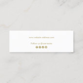 Carte De Visite Mini Jolie Pastel Pink Script Beauté (Dos)