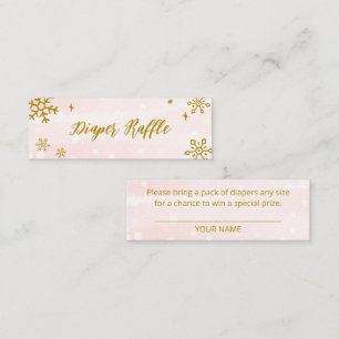 Carte De Visite Mini Jolis flocons de neige Baby Shower Fête de couches