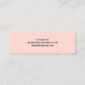 Carte De Visite Mini Jolis ongles roses noirs noirs en marbre blanc (Dos)