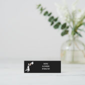 Carte De Visite Mini Joueur de basketball Slam Dunk - Silhouette blanch (Debout devant)