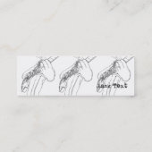 Carte De Visite Mini Joueur de guitare dessiné - maigre (Dos)