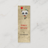 Carte De Visite Mini Jour d'anniversaire heureux de la fée des oiseaux (Dos)