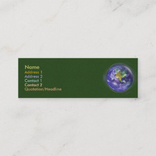 Carte De Visite Mini jour de la terre du globe 3D