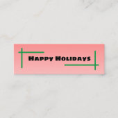 Carte De Visite Mini Joyeuses fêtes/Joyeux Noël (Devant)