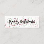 Carte De Visite Mini Joyeuses fêtes/Joyeux Noël (Dos)