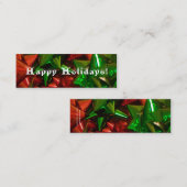 Carte De Visite Mini Joyeuses fêtes noël arc signet (Devant / Derrière)