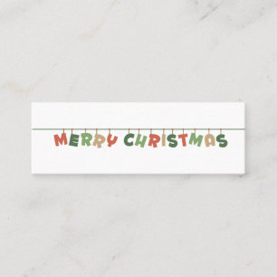Carte De Visite Mini Joyeux Noël couleur hivernale saisonnière salutati