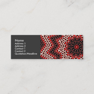Carte De Visite Mini Kaleidoscope de Feuille Chaude