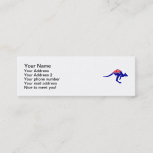 Carte De Visite Mini Kangourou de drapeau de l'Australie