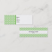 Carte De Visite Mini Kelly Green Quatrefoil Motif (Devant / Derrière)